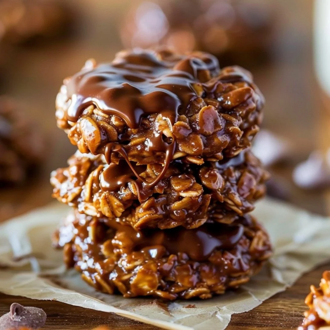 No Bake Preacher Cookies on a plate, ready to enjoy.