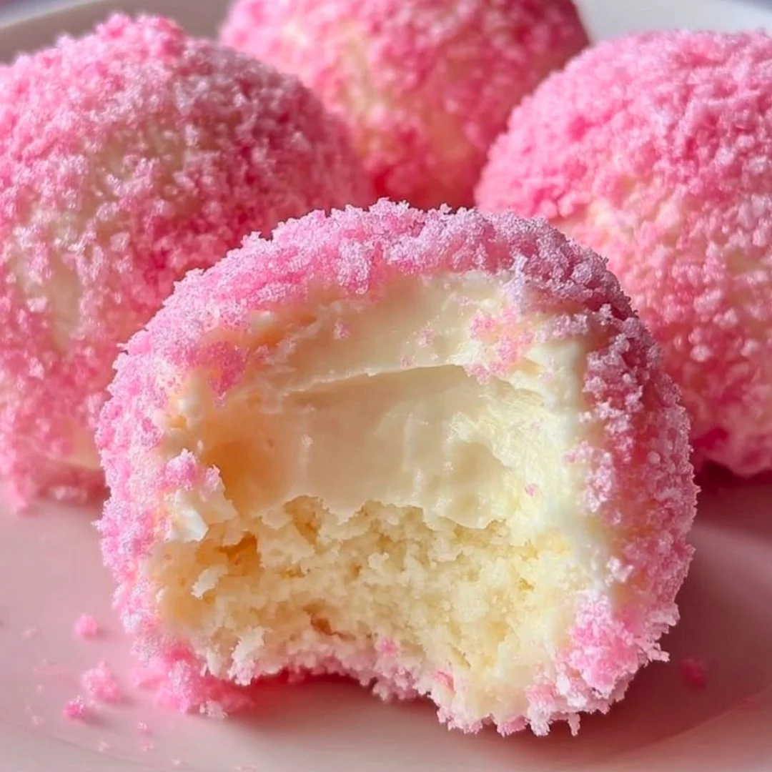 Delicious cheesecake bombs filled with creamy cheesecake and topped with chocolate.