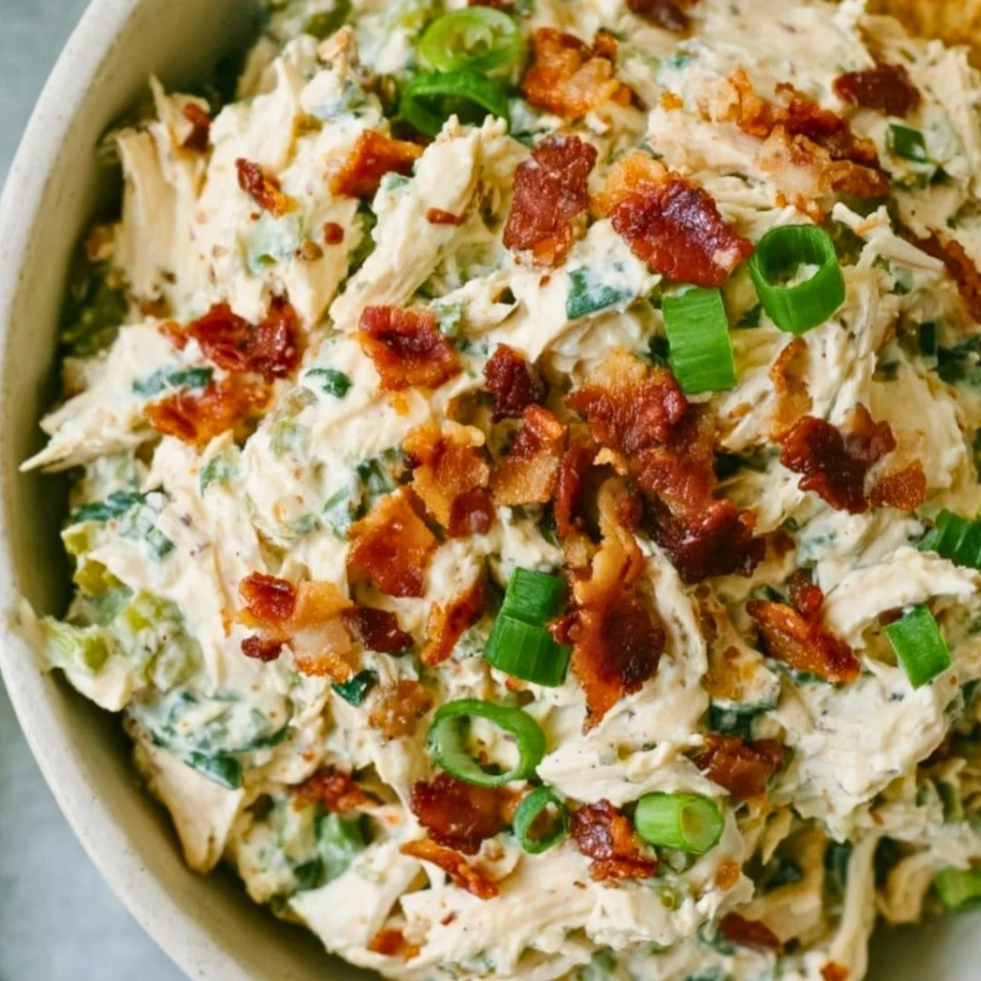 Jalapeño popper chicken salad with fresh ingredients and creamy dressing