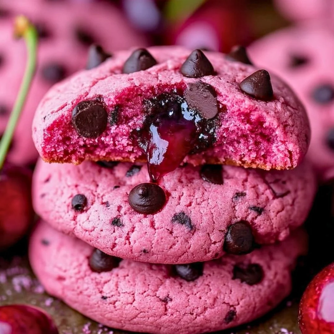Delicious Maraschino Cherry Chocolate Chip Cookies with a unique flavor twist