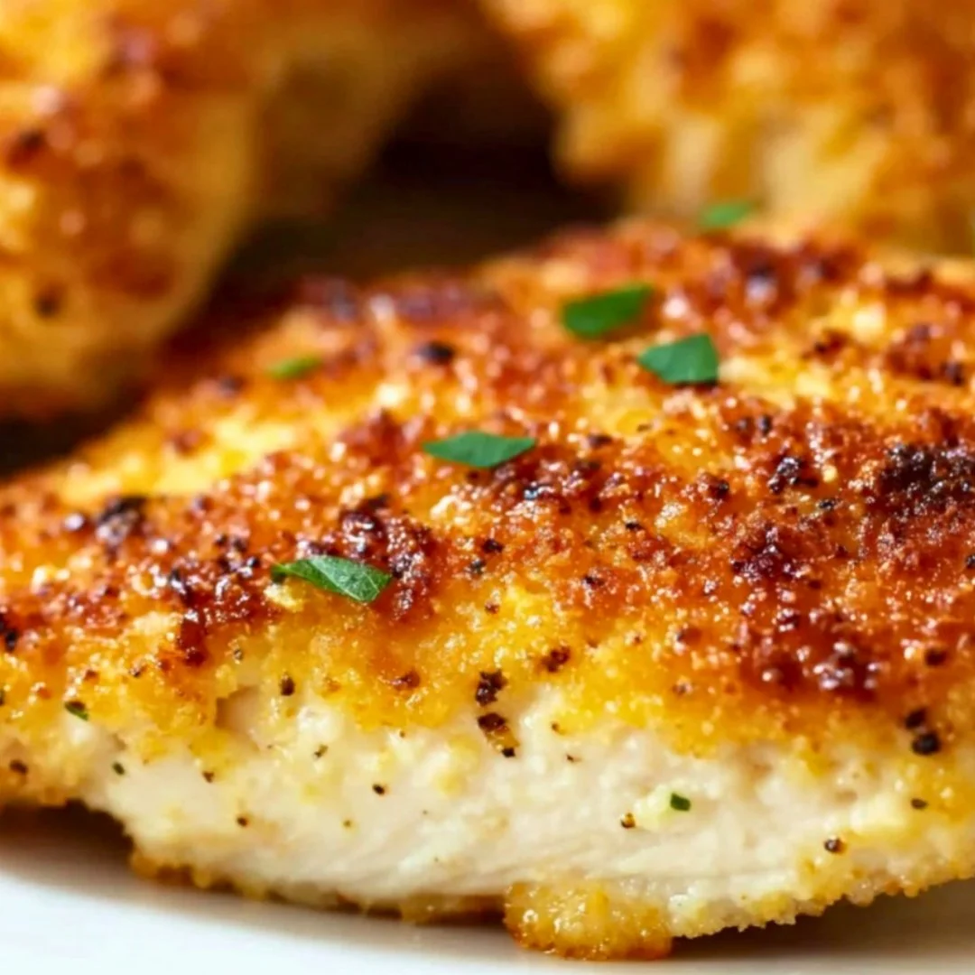 Melt-in-your-mouth chicken breast dish served with herbs and spices.