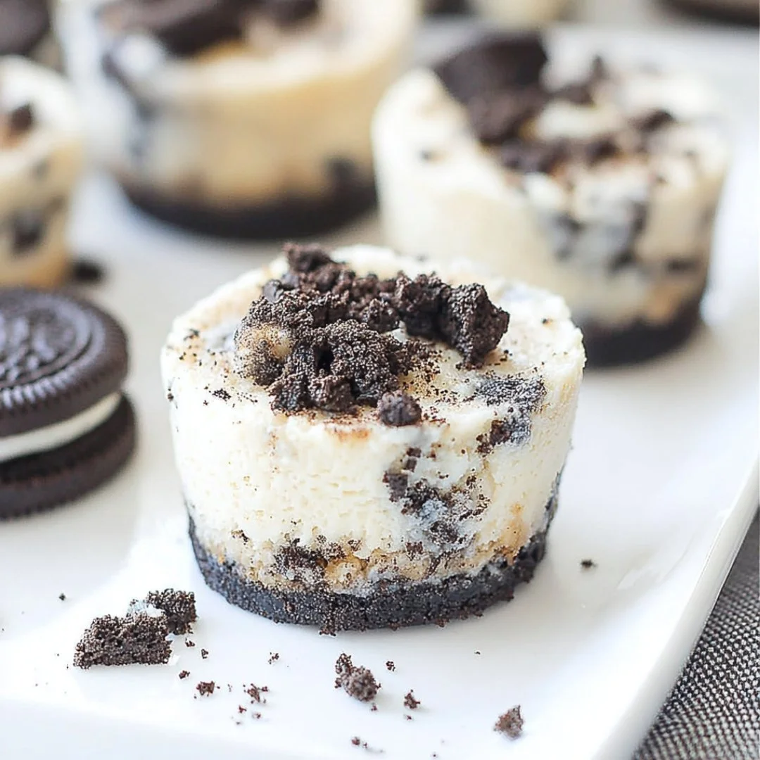 Oreo Cheesecake Bites on a platter, perfect dessert for sweet cravings.